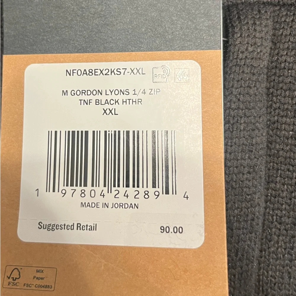 NWT North Face Men’s Gordon Lyons 1/4 Zip Jacket